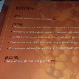 Fortuna Étterem, Dombóvár - Étlap/itallap