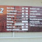 Kaktusz Büfé - Csopaki Strand Csopak - Étlap/itallap