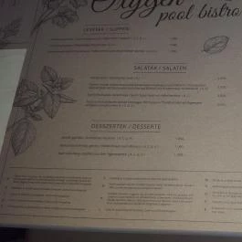 Onyx Étterem - Spirit Hotel Étterme Sárvár - Étlap/itallap