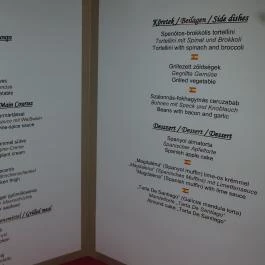 Onyx Étterem - Spirit Hotel Étterme Sárvár - Étlap/itallap