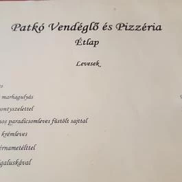 Patkó Vendéglő & Pizzéria Zirc - Étlap/itallap