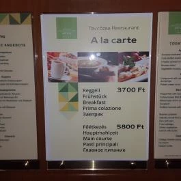 Tavirózsa Étterem Hévíz - Étlap/itallap