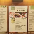 Tavirózsa Étterem Hévíz - Étlap/itallap