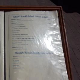 Tó Vendéglő Balatonf?zf? - Étlap/itallap