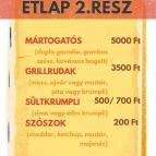 Rák & Roll Garnélázó Ábrahámhegy - Étlap/itallap