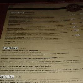 Semmi Extra & Egy Kis Kert, Budapest - Étlap/itallap