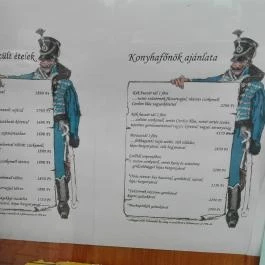 Kék Huszár Étterem, Kőszeg - Étlap/itallap