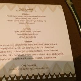 San Toro Étterem - Bambara Hotel Felsőtárkány - Étlap/itallap