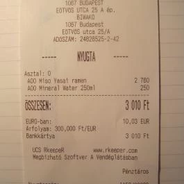 Biwako Japán Étterem, Budapest - Egyéb