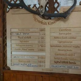 Kocsma a Pipáshoz Magyarkúti Kisvendéglő, Verőce - Étlap/itallap