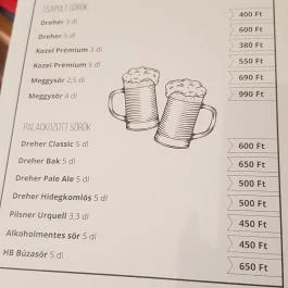 Almavirág Étterem Derecske - Étlap/itallap