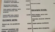 Aranyosidomb Udvarház Poroszló - Étlap/itallap
