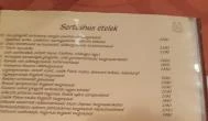 Aranypatkó Étterem Debrecen - Étlap/itallap