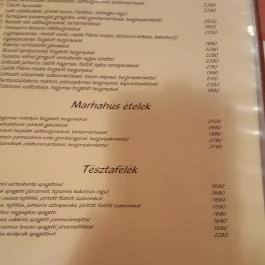 Aranypatkó Étterem Debrecen - Étlap/itallap