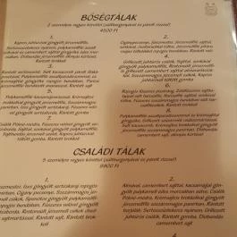 Aranypatkó Étterem Debrecen - Étlap/itallap