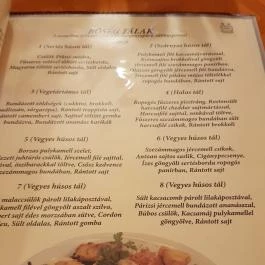 Aranypatkó Étterem Debrecen - Étlap/itallap
