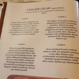 Aranypatkó Étterem Debrecen - Étlap/itallap