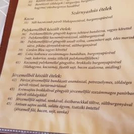 Aranypatkó Étterem Debrecen - Étlap/itallap