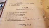 Aranypatkó Étterem Debrecen - Étlap/itallap