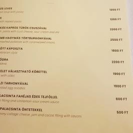Barabás Étterem Debrecen - Étlap/itallap