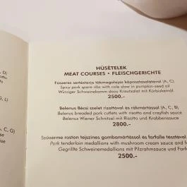 Belenus Restaurant & Cafe Zalakaros - Étlap/itallap