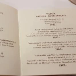 Belenus Restaurant & Cafe Zalakaros - Étlap/itallap