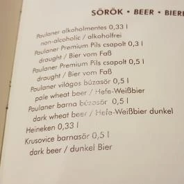 Belenus Restaurant & Cafe Zalakaros - Étlap/itallap