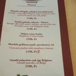 Belga Étterem & Söröző Debrecen - Étlap/itallap