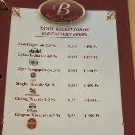 Belga Étterem & Söröző Debrecen - Étlap/itallap