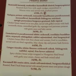 Belga Étterem & Söröző Debrecen - Étlap/itallap