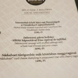 Belga Étterem & Söröző Debrecen - Étlap/itallap
