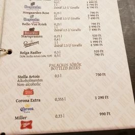 Belga Étterem & Söröző Debrecen - Étlap/itallap