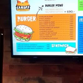 Bem Burger, Debrecen - Étlap/itallap