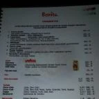 Bonita Bisztró Debrecen - Étlap/itallap