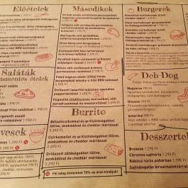 Butiq Bisztró & Bár Debrecen - Étlap/itallap