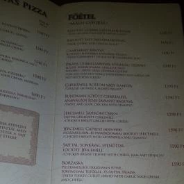 Cadran Pizzéria Pub Ráckeve - Étlap/itallap