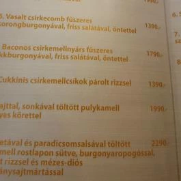 Chili Café Étterem & Kávézó Debrecen - Étlap/itallap