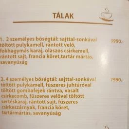 Chili Café Étterem & Kávézó Debrecen - Étlap/itallap