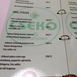 Csekő Kávéház & Gyorsétterem Debrecen - Étlap/itallap