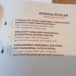 Csillag Étterem - Bambara Hotel, Felsőtárkány - Étlap/itallap