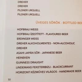 Csillag Étterem - Bambara Hotel, Felsőtárkány - Étlap/itallap