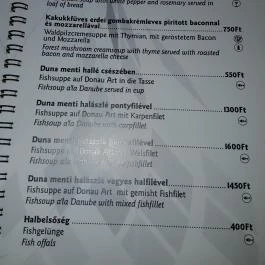 Csöni Étterem, Ráckeve - Étlap/itallap