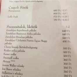 Don Pedro Pizzéria, Debrecen - Étlap/itallap