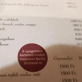 Don Pedro Pizzéria, Debrecen - Étlap/itallap