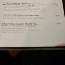 Erdőspuszta Club Hotel - Fenyves Vendéglő, Debrecen - Étlap/itallap