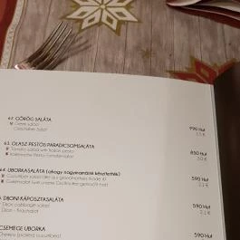 Erdőspuszta Club Hotel - Fenyves Vendéglő, Debrecen - Étlap/itallap