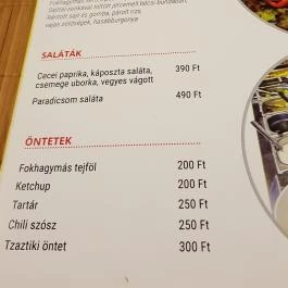 Fandango Sport Pub, Debrecen - Étlap/itallap