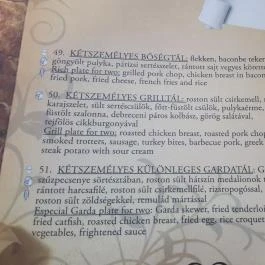 Garda Étterem & Pizzéria, Debrecen - Étlap/itallap