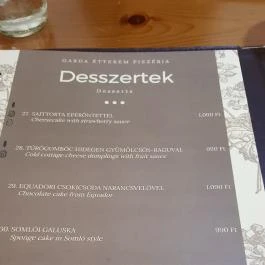 Garda Étterem & Pizzéria, Debrecen - Étlap/itallap