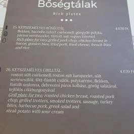 Garda Étterem & Pizzéria, Debrecen - Étlap/itallap